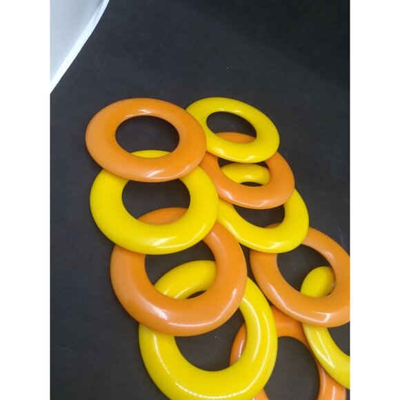 10 Vintage Retro Acrylic Rings For Crafting Sewing Jewelry Bag Making 3.25" - Picture 5 of 10